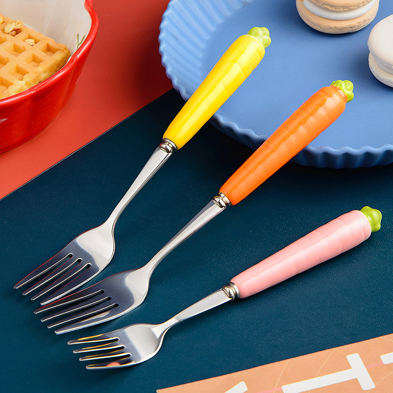 Forks household tableware 304 stainless steel single Western fork household children's steak fork for a childhood steak fork