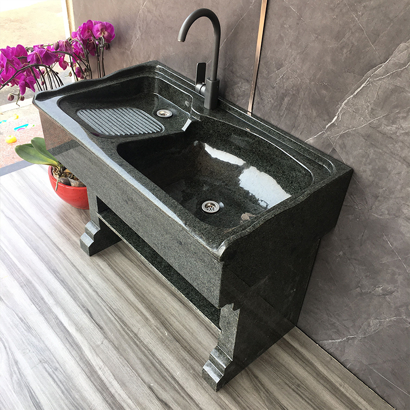 Granite Laundry Table Courtyard Marble Laundry Pool with Washboard Balcony Stone Pool Stone Integrated Basin