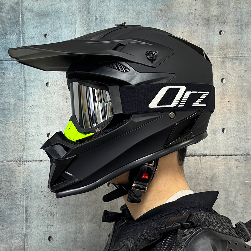 Orz オフロードヘルメット（男女兼用）、フルフェイスヘルメット（オートバイ、ATV、ゴーカート、ラリーヘルメット、マウンテンバイク用）、3C認証取得済み