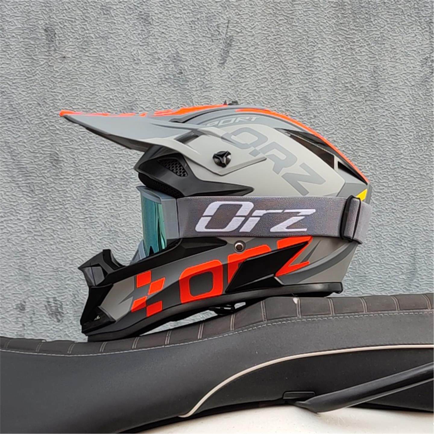 OrzF16 オフロードバイクヘルメット、ユニセックスフルレングスヘルメット、ゴーカートラリーヘルメット、マウンテンバイクダウンヒルヘルメット、3C認証