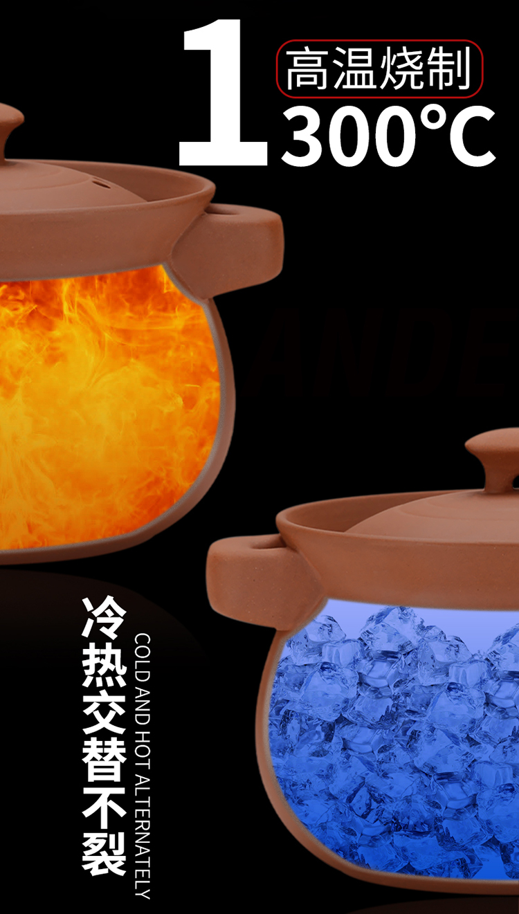 Casserole stew soup crock ceramic flame gas purple sand soup rice special for household gas buner small Casserole