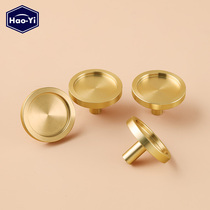 Modern Nordic brass pull handle minimalist wardrobe cupboard drawers cupboard cabinet door yellow pure brass handle