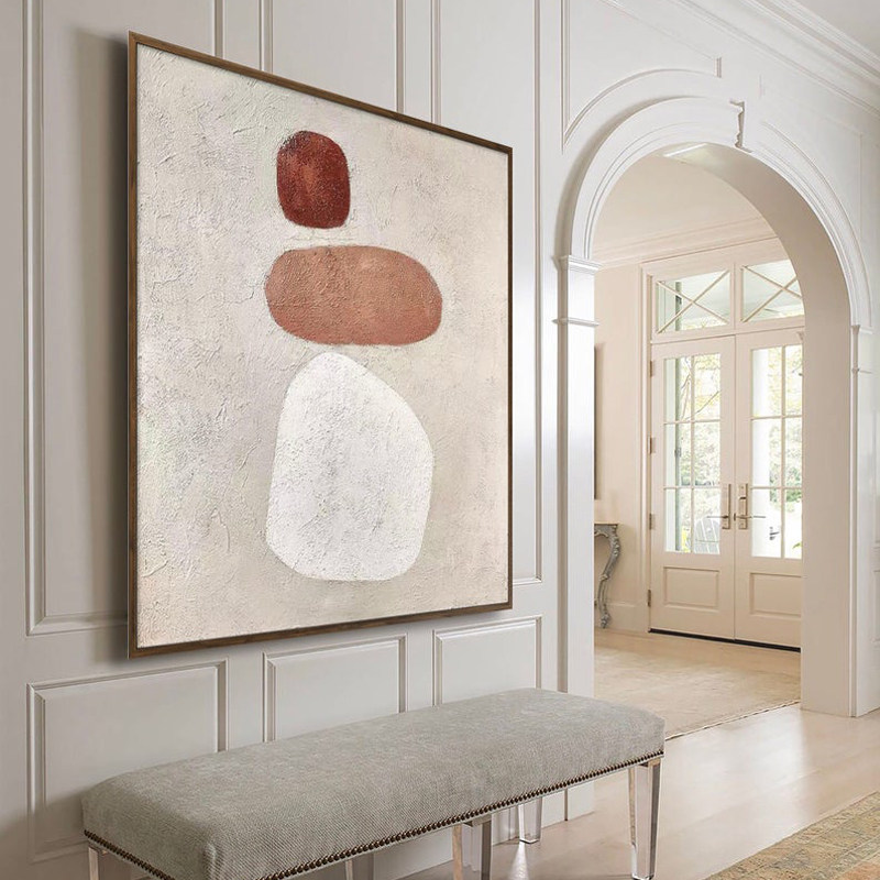 YZS < time to run > ABSTRACT PAINTING Silent Warm Air Blower Grey Nordic Living Room Sharp Hand Painted Oil Painting Dining Room Painting