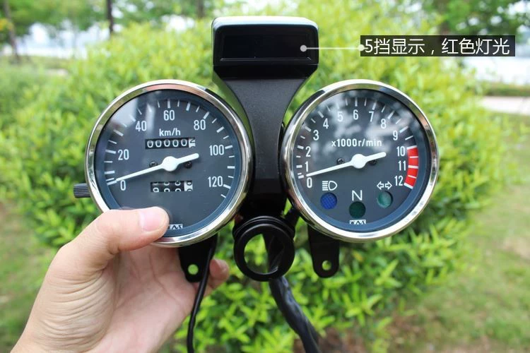 Lắp ráp km Prince mã bảng lắp ráp GN125 km mét GN125-2 vỏ sắt mã mét dụng cụ bảng mét - Power Meter