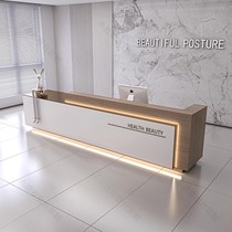 Simple modern company front desk hotel bar hotel sales department hall reception desk health center cashier counter