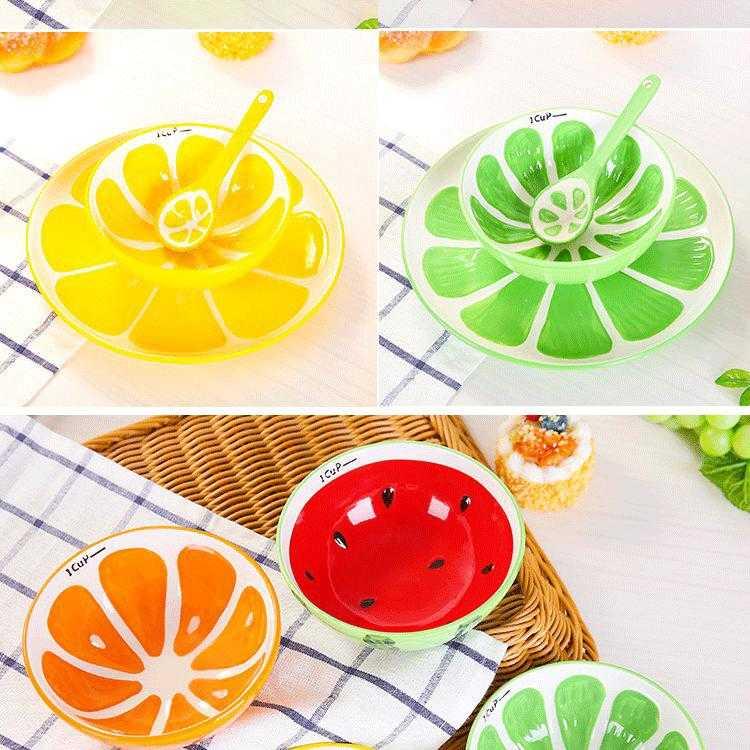 Jingdezhen creative express cartoon children rice bowls ceramic fruit watermelon bowl of individual students eat such as always