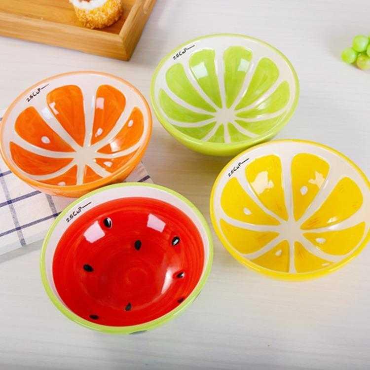 Jingdezhen creative express cartoon children rice bowls ceramic fruit watermelon bowl of individual students eat such as always