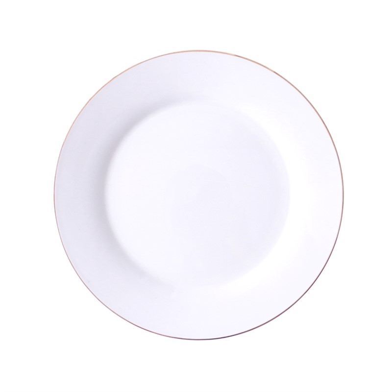 Japanese ceramics tableware contracted vegetable dish home plate plate gold steak to flat creative western food dish fruit bowl