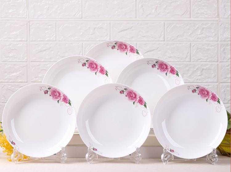 Special offer six dishes square pad disc jingdezhen household utensils combination package mail sifang dish plate