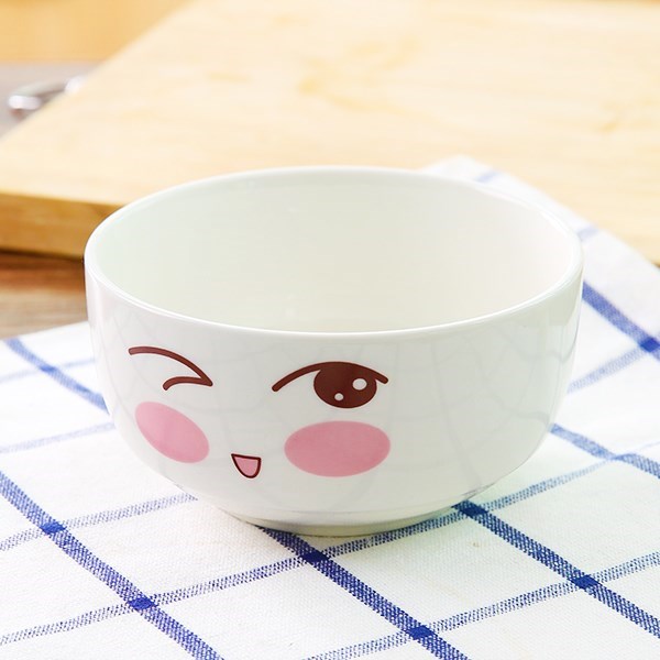 Baby children in kindergarten children to use household express cartoon bowls of soup bowl chopsticks ceramic round nappy for dinner