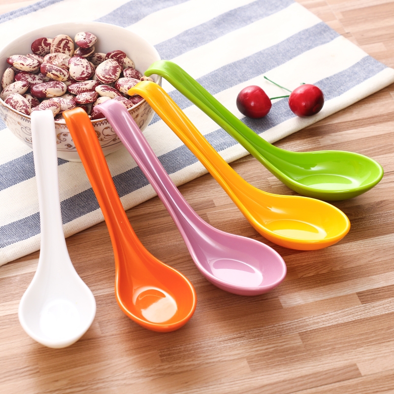 Japanese imitation porcelain handle ShengMi amine spoon, the size of such soup spoon short color plastic spoon, spoon, ladle ltd. kitchen