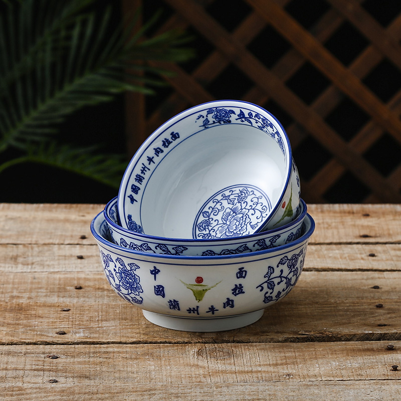 Blue and white rainbow such as bowl noodles soup bowl bowl special porcelain ltd. restoring ancient ways in lanzhou ramen ceramic bowl