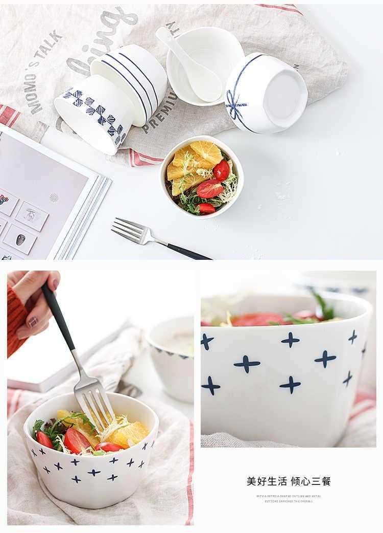 Use of a single simple move ceramic Bowl suit express Bowl Bowl of soup Bowl microwave tableware