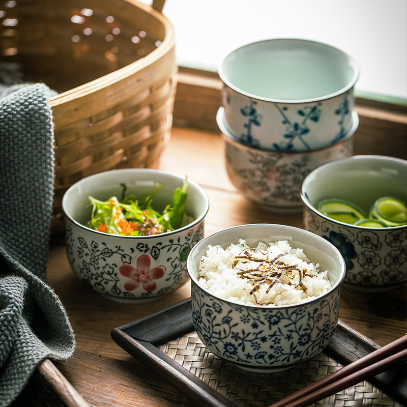 Japanese ceramic bowl tableware restoring ancient ways suit creative household small bowl of rice bowls to eat salad bowl noodles in soup bowl NJ