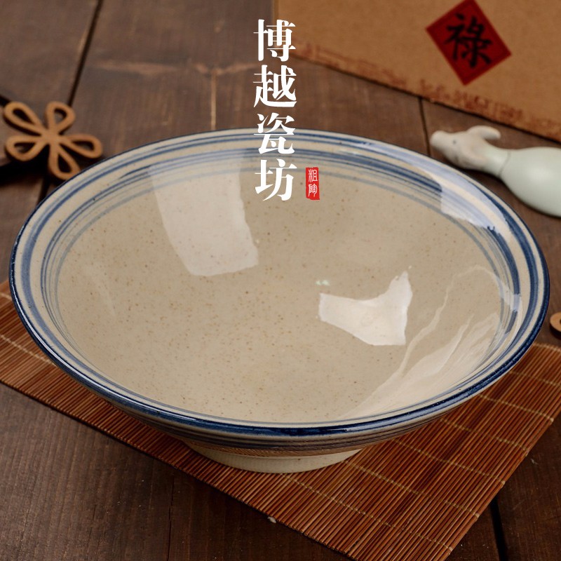 Inch ceramic blue edge ramen bowl fights nostalgic restaurant bowl of bowls home soil single 6 ltd. rainbow such use 7 hat to the old