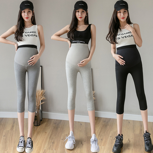 2020 Pregnant women in the dress and summer decoration high waist Jia Yu pants mom pregnant women adjust the pants within seven minutes