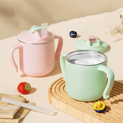 甜奈儿童水杯316L不锈钢学饮杯