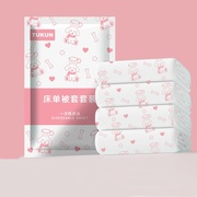 一次性床单被罩四件套印花款