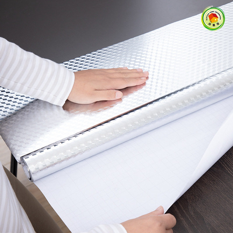 Kitchen stickers waterproof, oil-proof and high-temperature resistant overall cabinet oil fume wall stickers self-adhesive dust-proof and moisture-proof aluminum foil stickers thickened