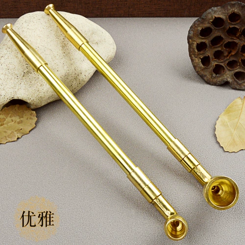 Элегантный маленький сухой мешок для дыма горшка старая ручная работа чистая медь цельная сигаретная стержень традиционный дымовой пистолет