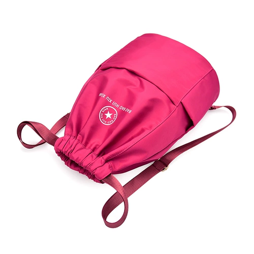 Мешочек, рюкзак, нейлоновая спортивная вместительная и большая сумка через плечо для путешествий, ткань оксфорд, на шнурках