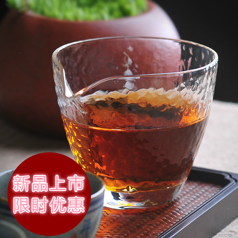 Glass hammer eye grain) suit thickening heat resisting Japanese fair keller points tea sea high - grade kung fu tea accessories