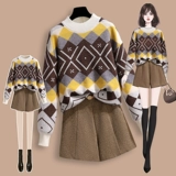 Модный универсальный ретро свитер, шерстяной комплект