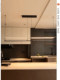 Spanish Antoni Arola Minimalist Arc-Shaped Restaurant Pendant Light, Linear Office Strip Light, Tea Room Decorative Light