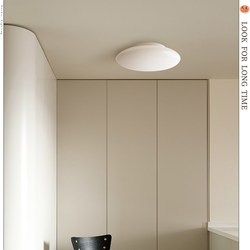 Italian Ltka Simple Ceiling Light for Living Room and Bedroom, French Designer White Jade Glass Study Room Entrance Hallway Light