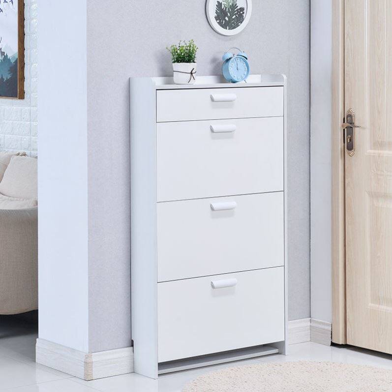 2022 new ultra-thin tipping bucket shoe cabinet solid wood colour door minimalist modern door hall cabinet Home entrance door Xuanguan cabinet-Taobao