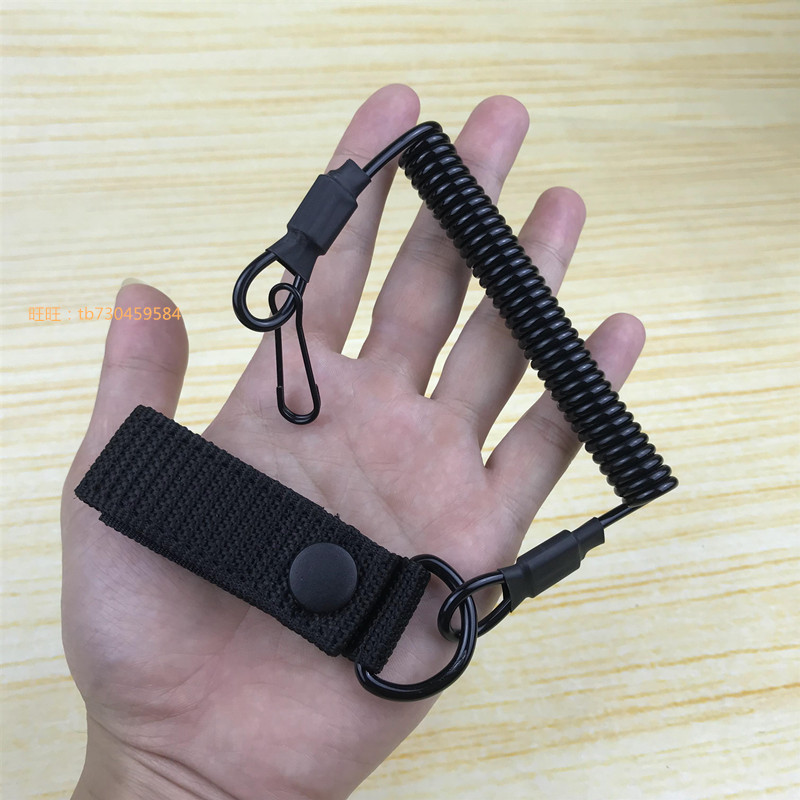 Spring gun rope molle anti-lose safety rope gun platform 92G modified telescopic gun platform rope hanging rope elastic universal steel wire money-Taobao