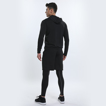 Official flagship store 2021 new fitness basketball suit sports set Men Men Mens hooded sweater five sets