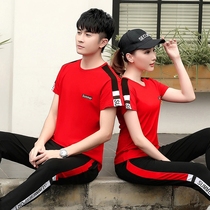 Official flagship store 2021 new couple sportswear summer fashion casual sports suit women casual short sleeve men
