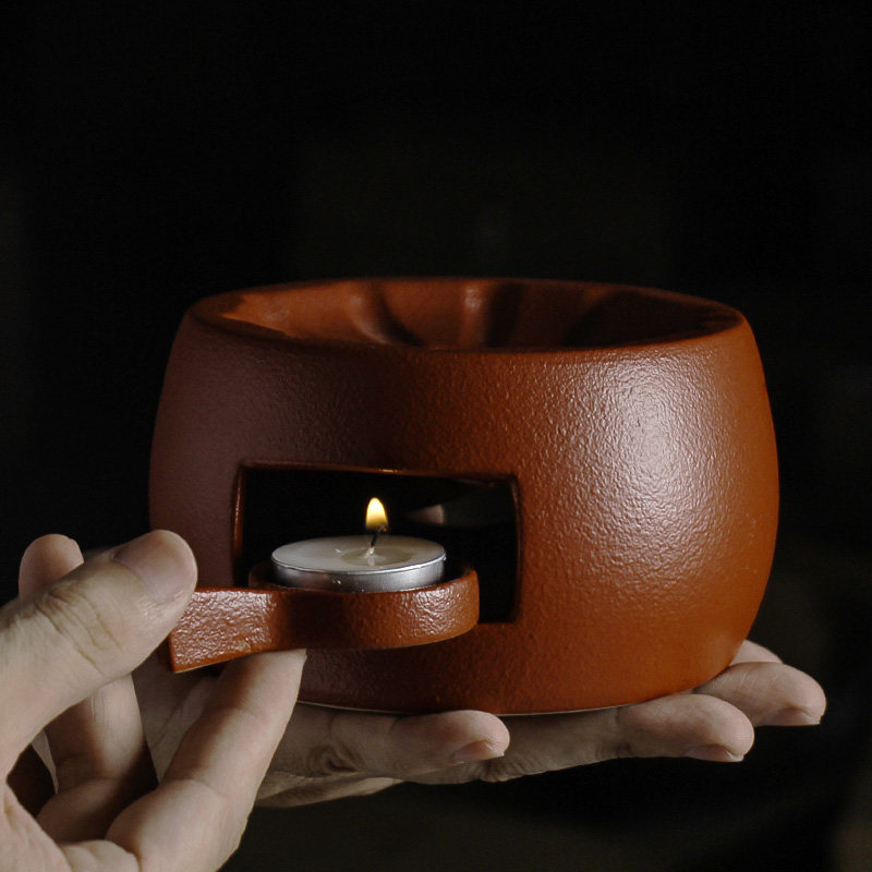 Wine warmer Hot jug stove Household candle stove Tea maker Old Chinese retro style ceramic heating warm wine table