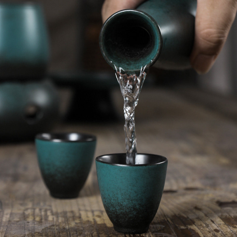 Ji green kiln becomes white yellow wine cup Small wine cup Ceramic small Chinese antique household spirits one cup glass