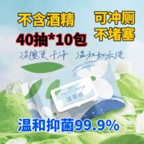 Muscle wet toilet paper 40 pumps family pack womens menstrual wipes private parts cleaning wipes thickened and antibacterial