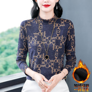 Thickened velvet color long-sleeved german velvet bottoming shirt for women autumn and winter new slim fit inner t-shirt tops and stylish small shirts