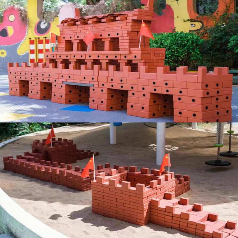 Kindergarten Brick Master Outdoor Eva Soft Building Blocks Red Brick Construction Area Building Brick Foam Toys