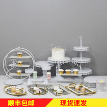 Dessert table ornaments display rack dessert pastry tray cold meal tea break table cake shelf afternoon tea snack shelf