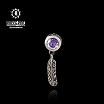 (Official) ROCKRIDE amethyst feather earrings 925 sterling silver women