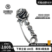 22 years new] ROCKRIDE ROSE BROOCH 925 Pure silver Bio-pin Men and women Couple wave individuality