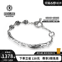 Mall SAME PARAGRAPH] ROCKRIDE THORNS ROSE FLORIST BRACELET PURE SILVER MALE FEMALE TIDE PERSONALITY SMALL CROWD DESIGN SENSATION