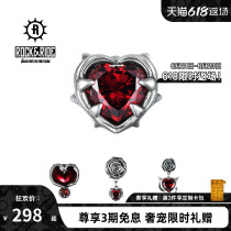 22 years new] ROCKRIDE THORNS Hearts Ears Pure Silver Male Female small crowdsourced design Sensation Crystal Tide