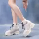 Giày nữ 2019 mới giày cao cổ ngắn triều cường của phụ nữ giày Martin đế dày tất cả các trận đấu bên trong ủng tăng chiều cao 12 cm siêu cao gót gót nêm mùa thu - Giày ống
