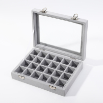 Bingya ins style jewelry box small exquisite portable earrings retro small earrings with earrings storage box