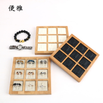 Elegant bamboo ring display rack jewelry ring display tray counter display ring display ring holder