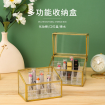 Poop gold edge clamshell 24 g mouth red box light lavish retro gulipand red brow Cosmetic Show Shelf Lip Balm