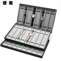 Poop new style leather watch containing disc name table live display pan watch shelf counter swing stall props