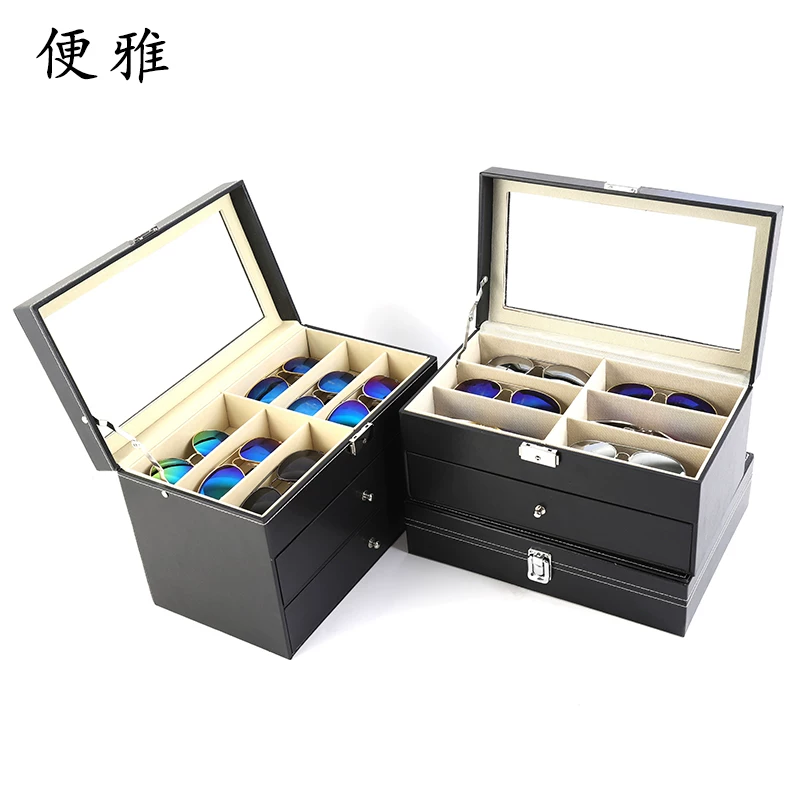 便雅 Glasses, storage box, stand solar-powered, 18 cells
