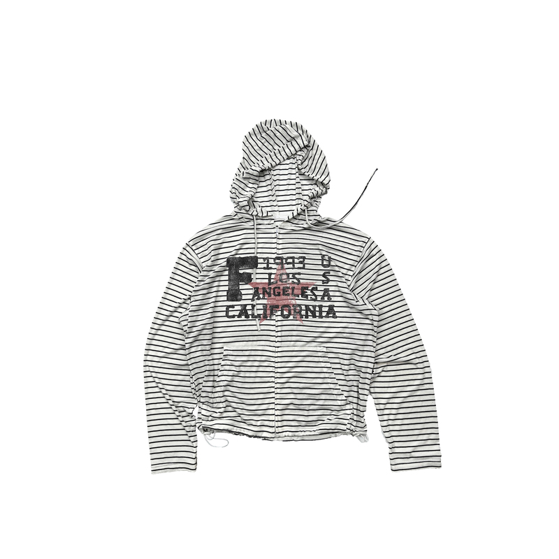Essornovus Lenzing Tencel Merino Wool Blend 150g Striped Hooded Cover-Up Ninja Sleeve Sun Protection Clothing